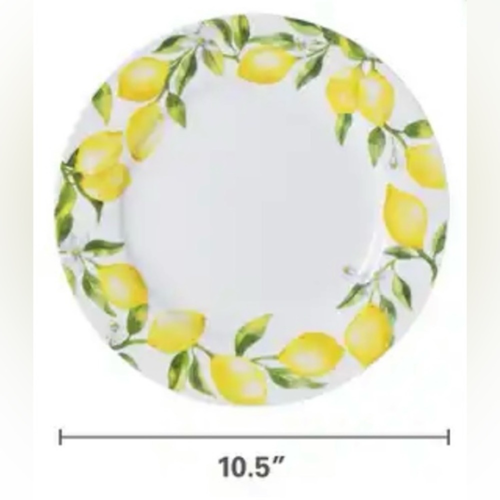 MIKASA Dinner Plates with Lemons, Set of 4. - Picture 2 of 5